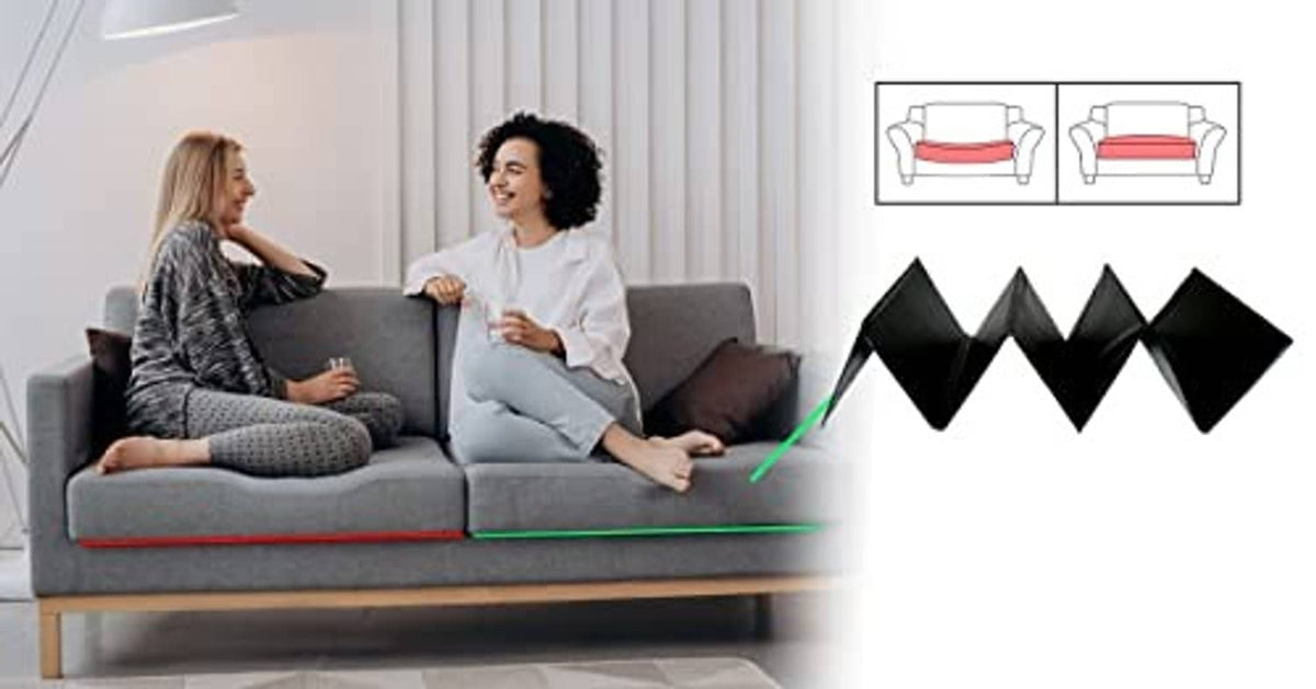 Black cushion support insert wedges, folded stack for sagging furniture