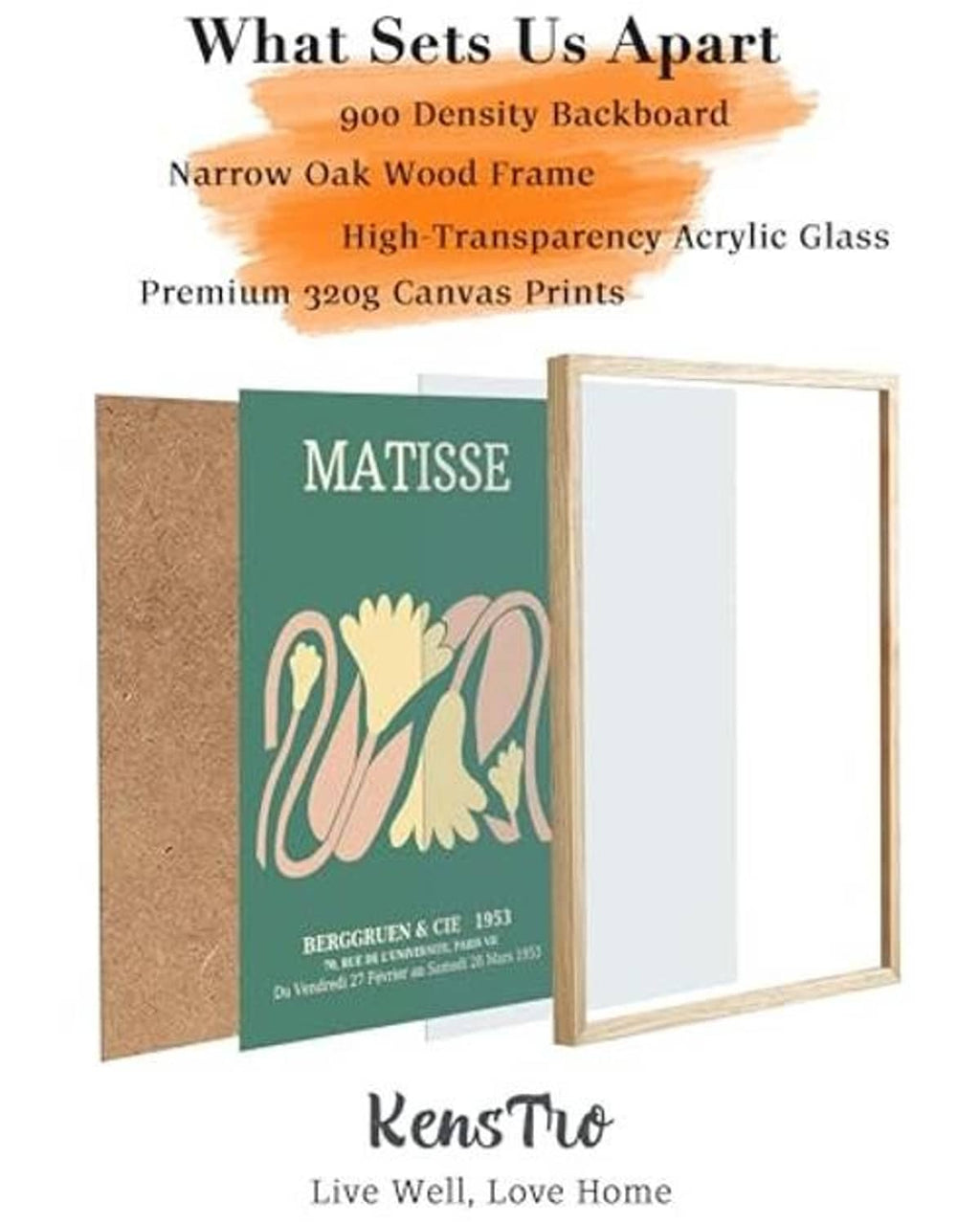 Natural oak wood picture frame, clear front, no-mat 12x16 in