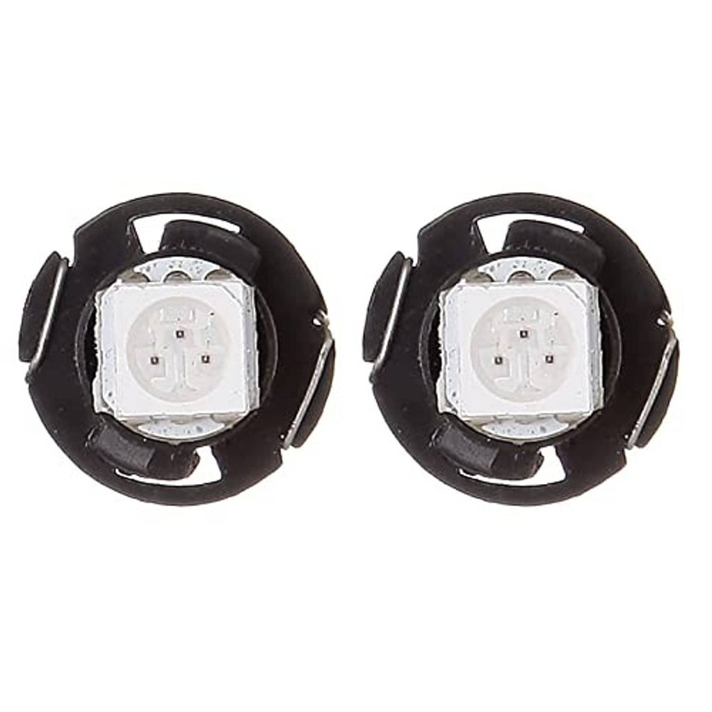 Pair of black T4.7 neo-wedge LED bulbs with white LED module lenses
