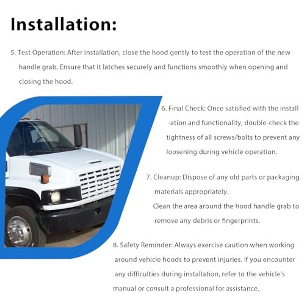 Installation instructions sheet showing steps for testing and final checking