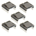 Anmbest DFPlayer Mini MP3 player modules, black PCB, pin headers, 5-pack