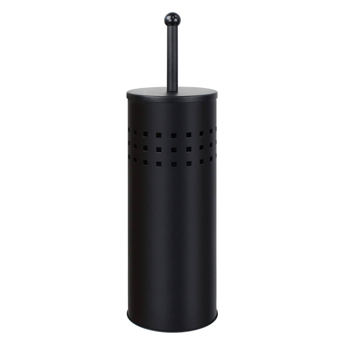 Black perforated holder cup with vertical plunger handle
