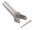 Chrome-plated metal swivel vacuum head handle with mounting bolt and bracket