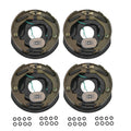 Electric trailer brake assembly pair, 10 in backing plates with magnet and springs
