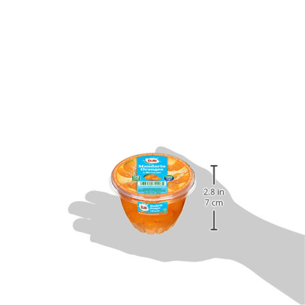Mandarin Oranges fruit cup with lid, size marked for height