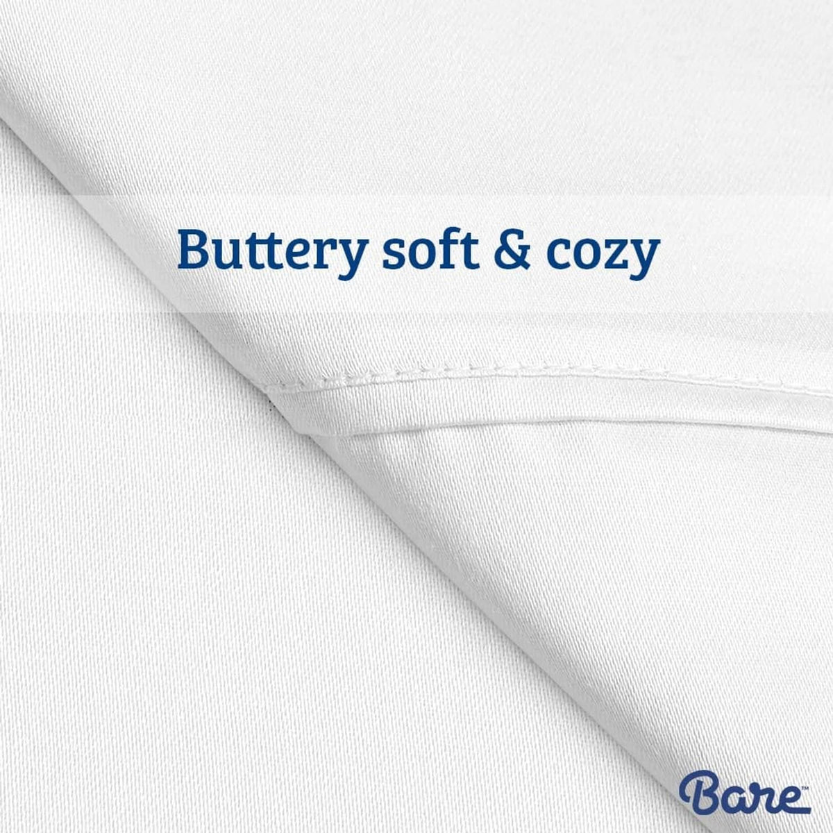 White microfiber flat sheet fabric close-up with smooth woven texture
