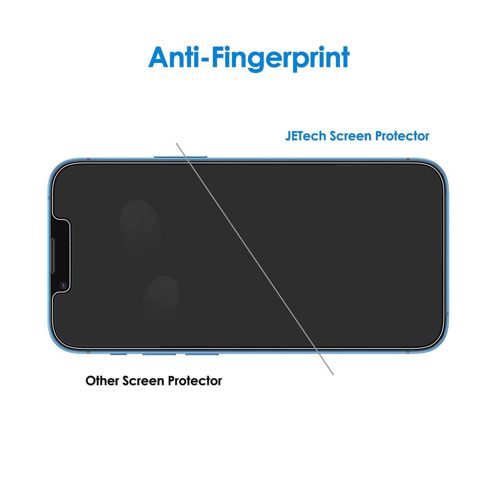 Anti-fingerprint black tempered glass privacy screen protector for iPhone front screen