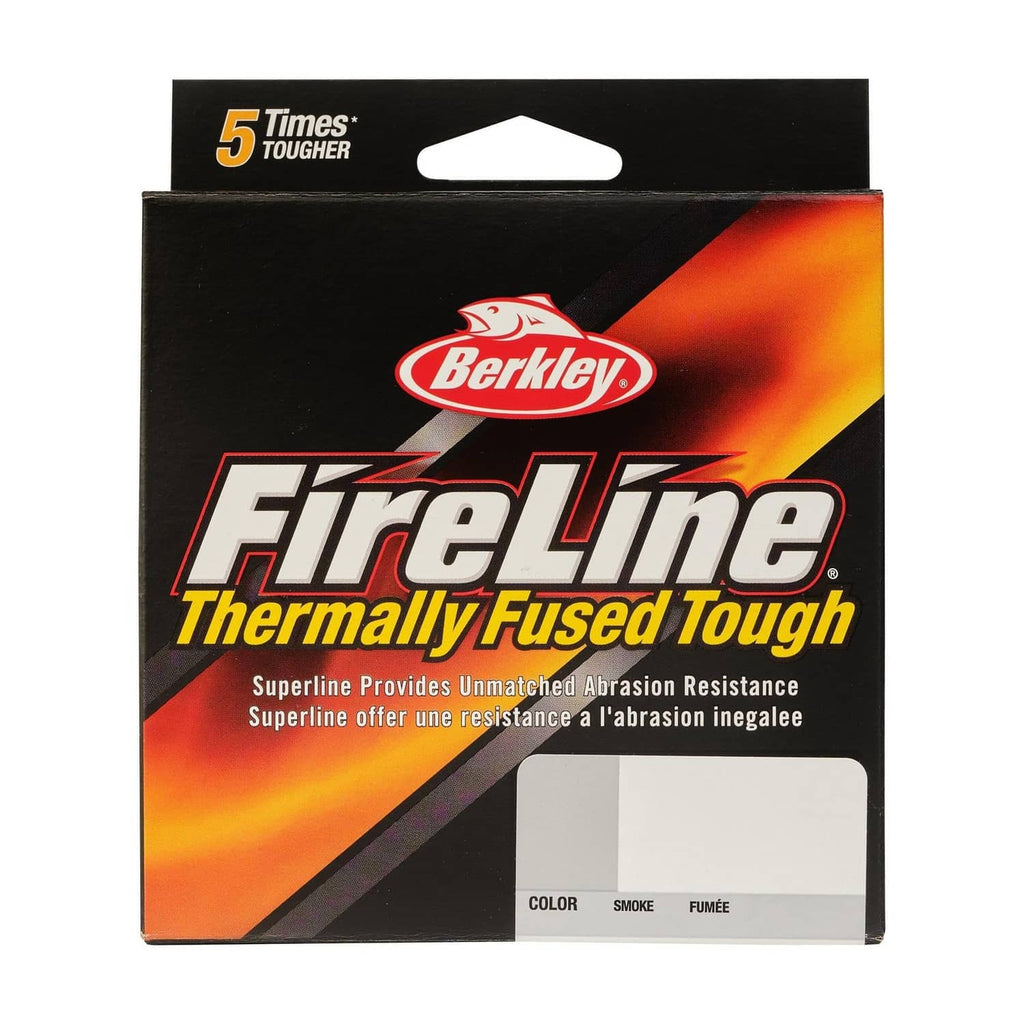 Berkley FireLine thermally fused tough fishing line box, smoke color