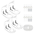 Stainless steel wall mount soap dispenser holders set with four cradle bases and screws