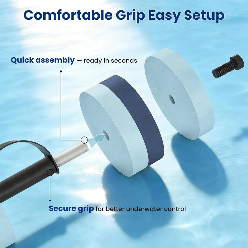 Adjustable EVA foam water weight dumbbell with secure grip handle and stack discs