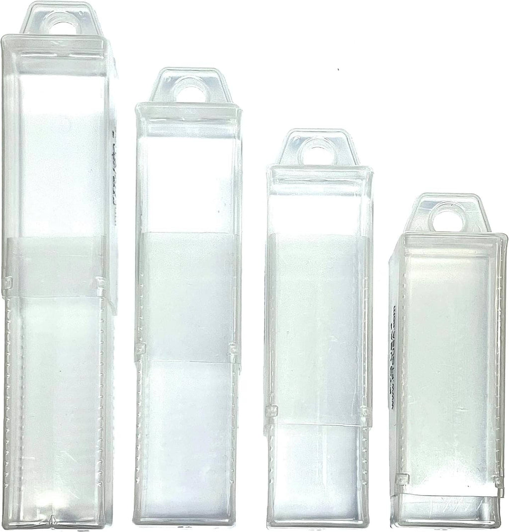 4-piece extendable translucent storage containers with snap top handles
