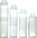 4-piece extendable translucent storage containers with snap top handles