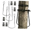 Braided climbing stick aider straps with metal buckles, set of 3, for step climbing