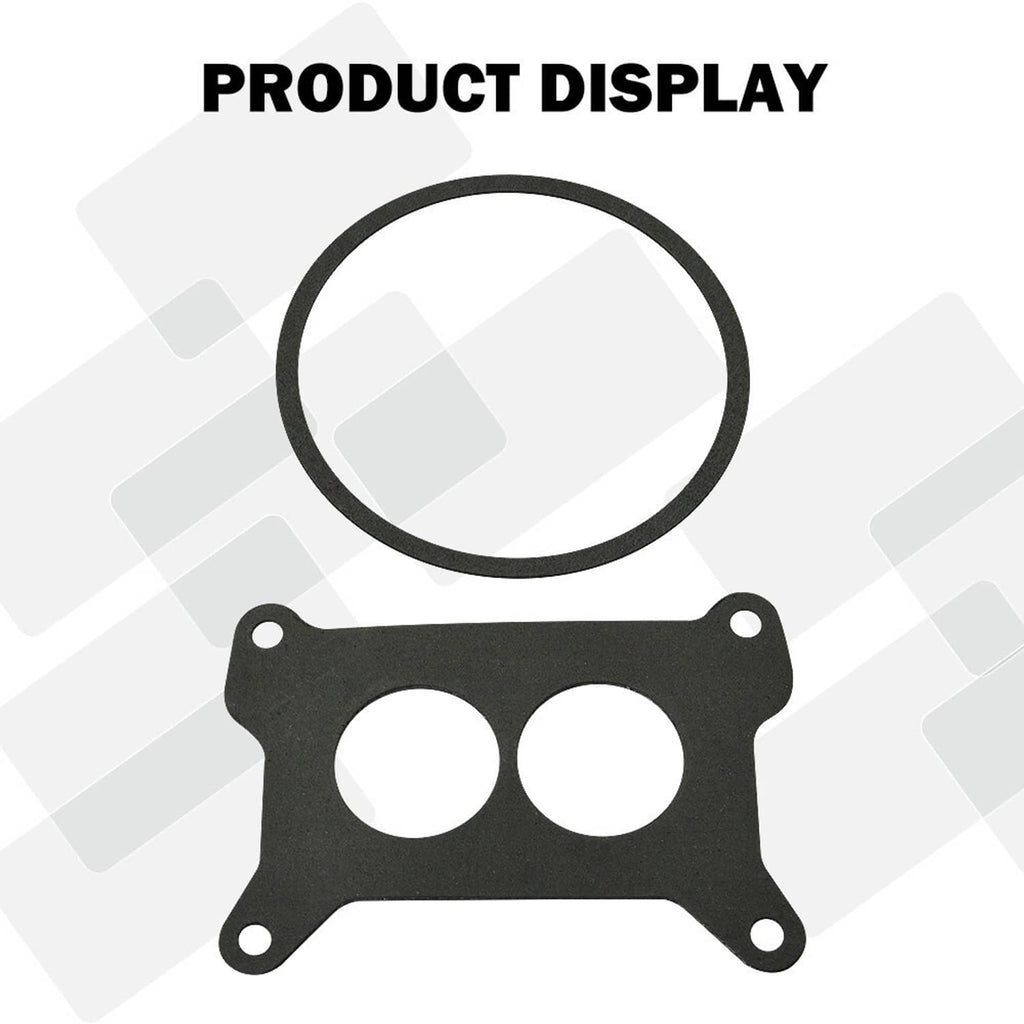 Black mounting gasket plate with two holes and round rubber seal for Holley carburetor