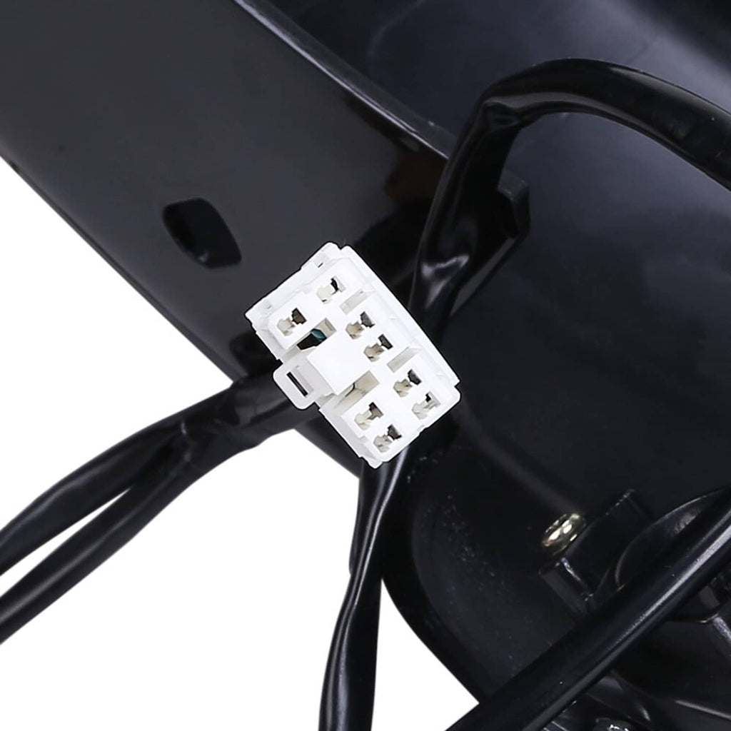 Black fender wiring connector with LED module mounted on a bracket