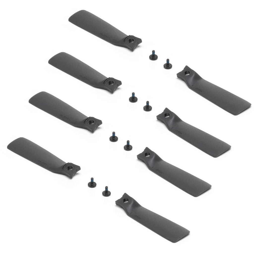 Eight dark gray propeller blades with screws for DJI Flip replacement