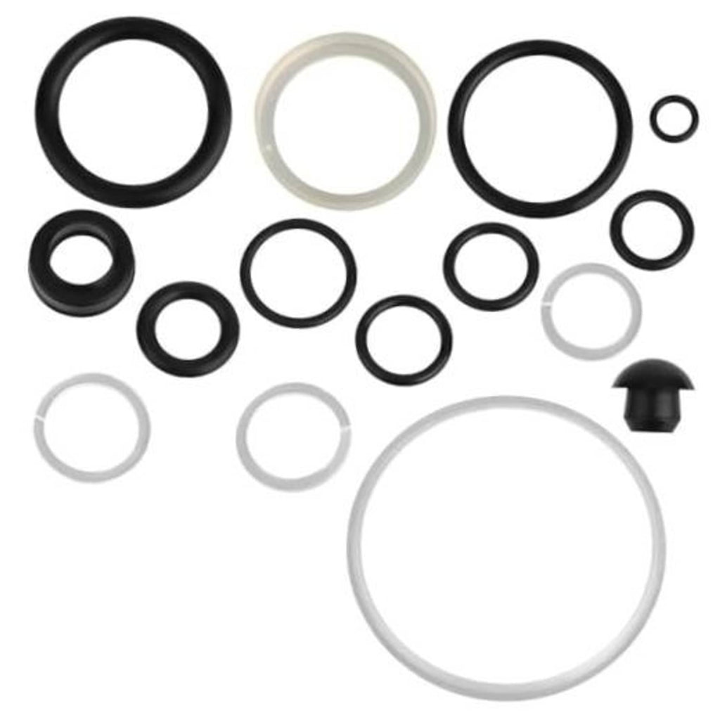 15-piece hydraulic jack oil seal repair kit with black and white seal rings
