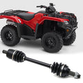 Rear CV axle drive shaft for ATV, with rubber boots and splined ends