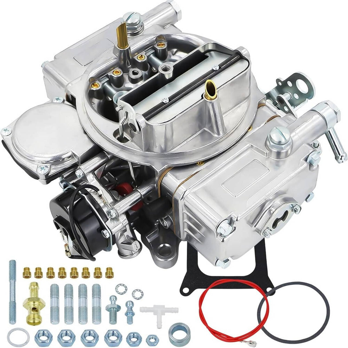 4-barrel performance carburetor, top housing and air intake with fittings