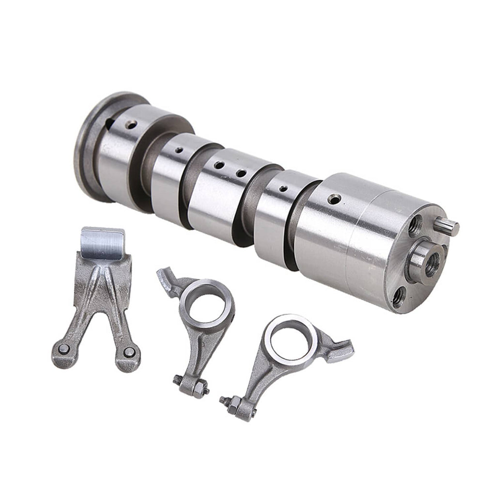 Camshaft assembly with metal rocker arms and shaft hardware parts