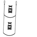 Two-step climbing aider rope with black tube-style step holders and looped ends