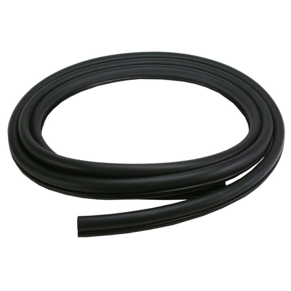Black roll of window weatherstrip seal with multi-channel rubber profile