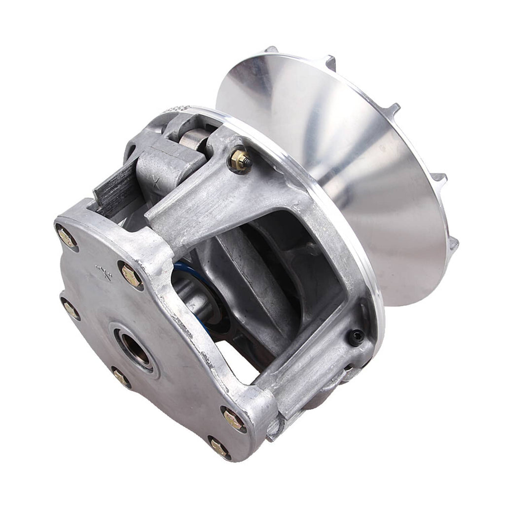 Primary drive clutch open side view with rectangular window and metal cover