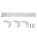 White 6 ft baseboard heater cover with mounting brackets and self-tapping screws