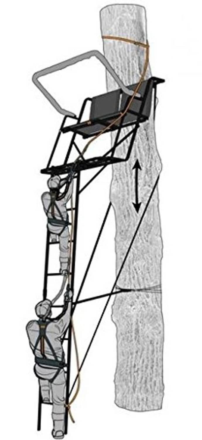 Gray safety line lanyard with protective sleeve and attached connector straps