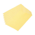 Beeswax foundation sheet for bee frames, square with honeycomb pattern