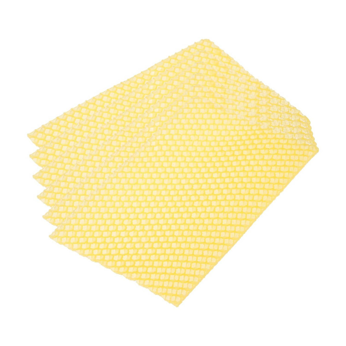 Beeswax foundation sheet for bee frames, square with honeycomb pattern