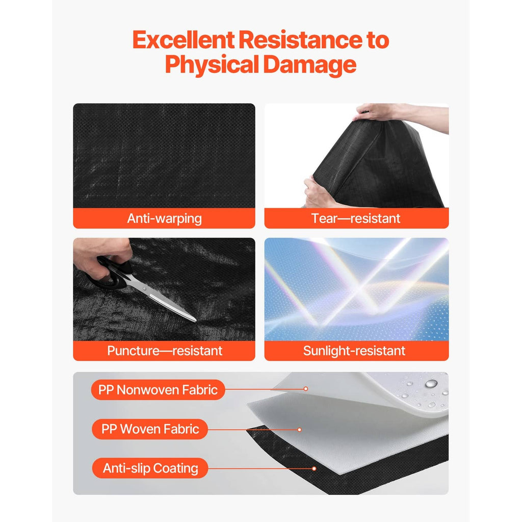 Black house wrap fabric with anti-warping, tear-resistant, puncture-resistant finish