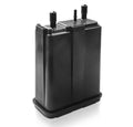 Black fuel vapor canister with two top ports and rectangular canister body