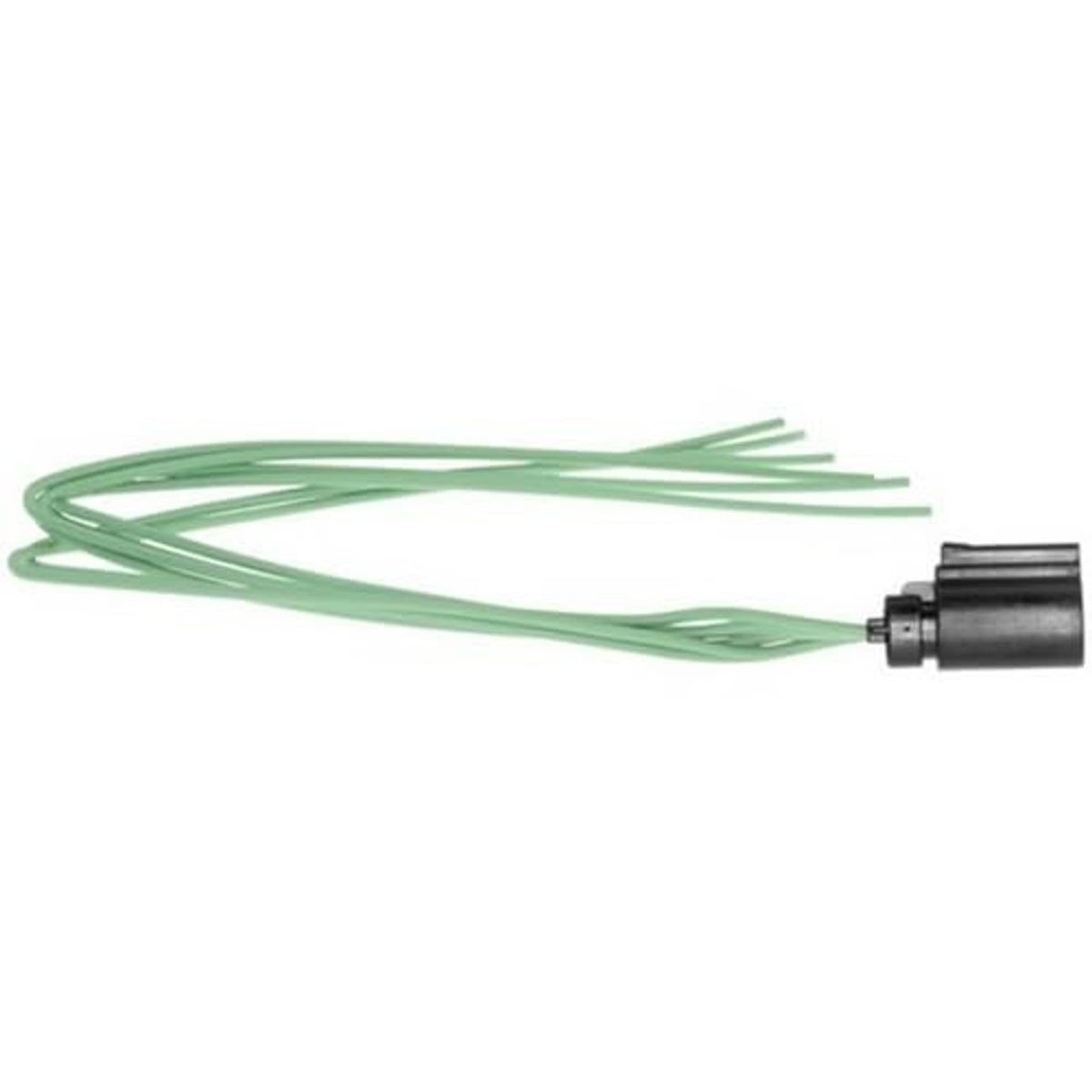 Throttle body actuator connector pigtail with long green wires and black connector end