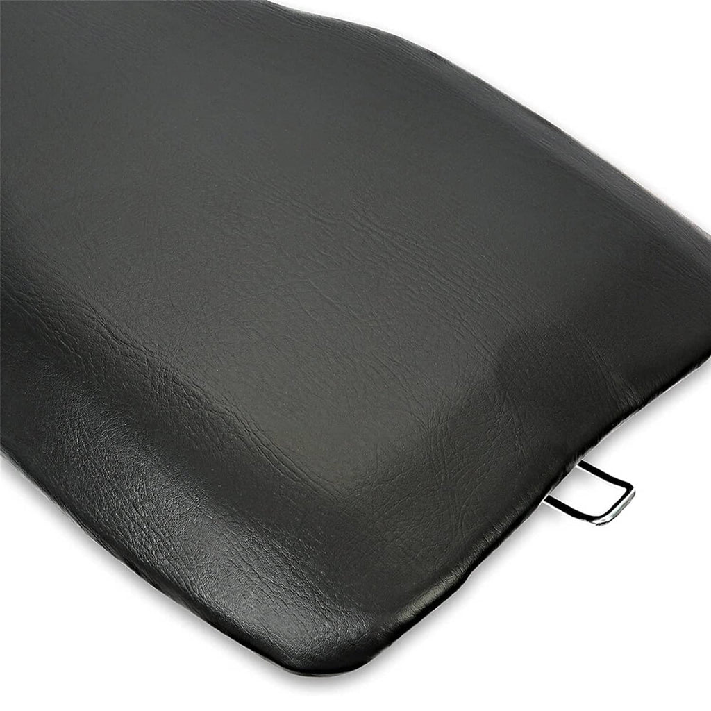 Close-up of black ATV seat surface texture with fine grain