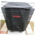 Grey full mesh air conditioner cover with rear panel and red logo label
