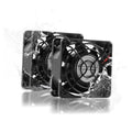 Black 60x25mm computer cooling fan with dual-ball bearing design, mounting frame