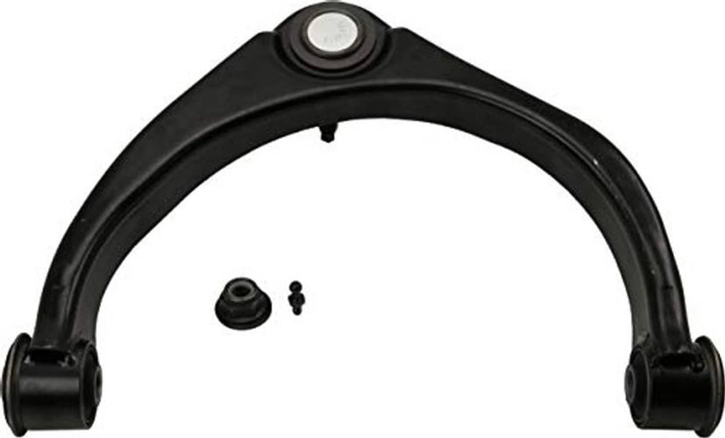Black front upper suspension control arm with ball joint boot and mounting hardware