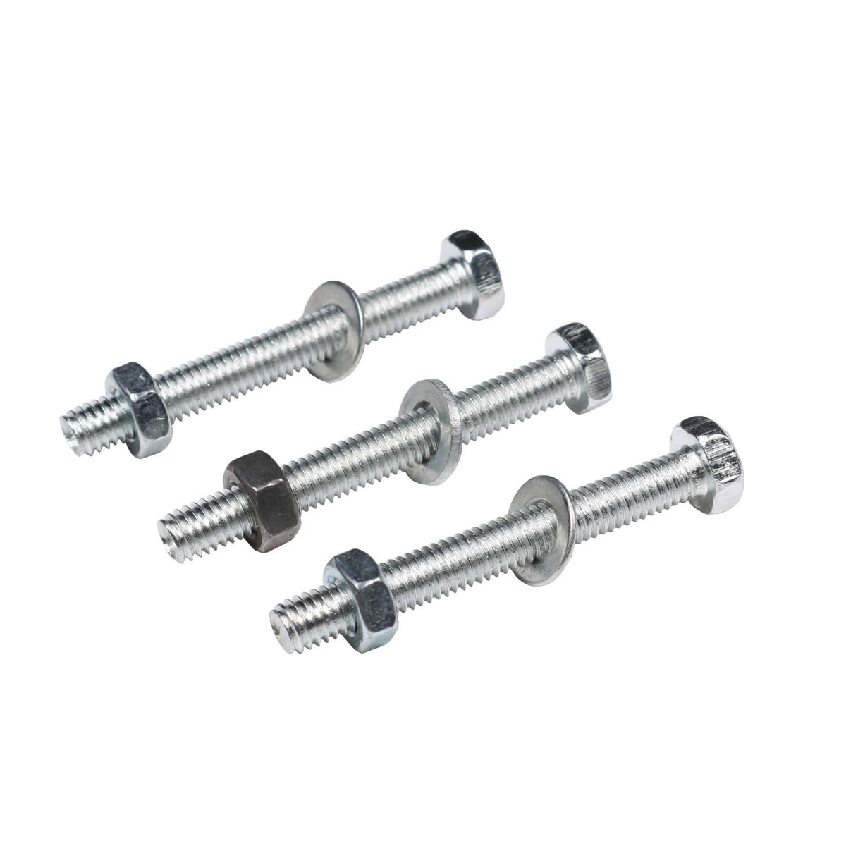 Flywheel puller hardware set of three long bolts with hex heads