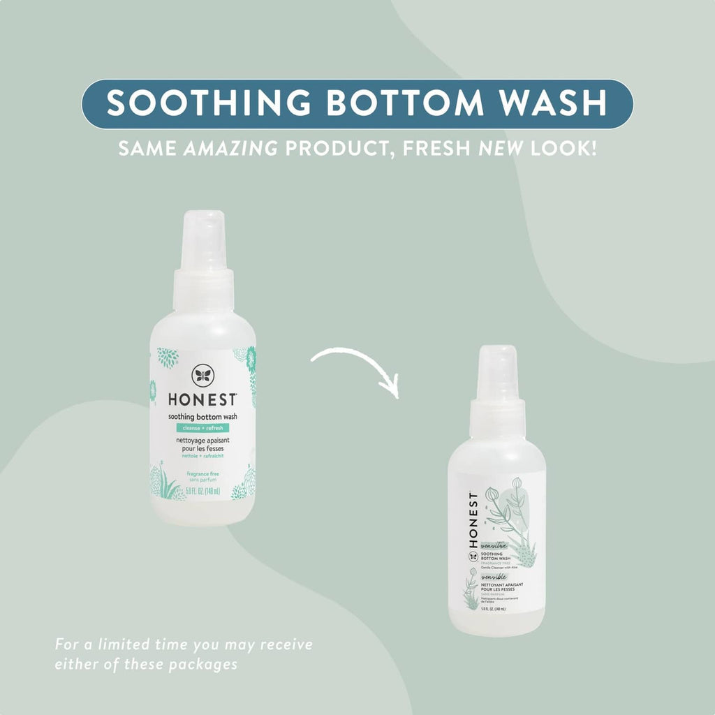 The Honest Company soothing bottom wash bottles, white spray pumps