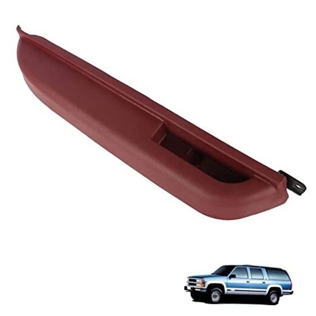 Red front driver side door armrest replacement with molded handle opening