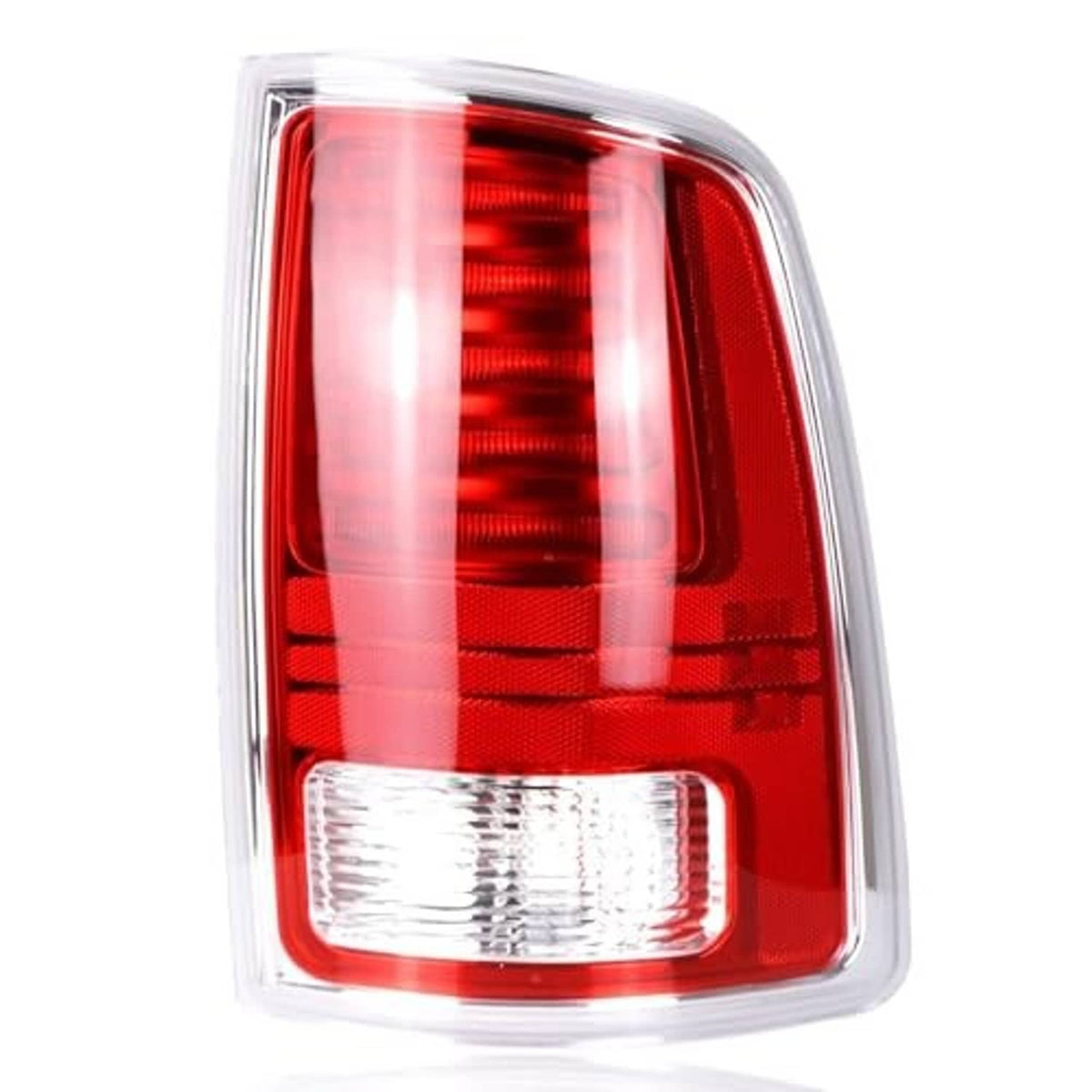 Red LED tail light with clear border and rectangular white reverse light