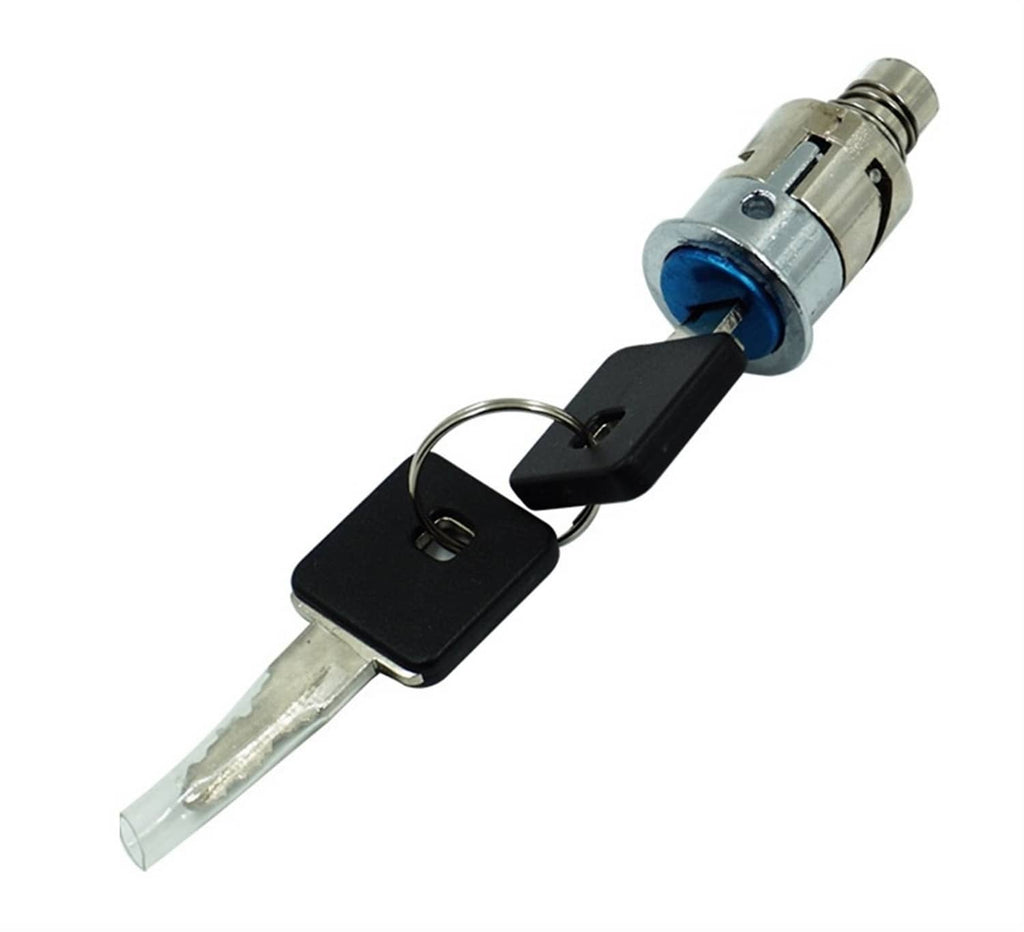 Ignition lock cylinder with two keys and black key head