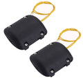 Black vibration motor with yellow wires and protective plastic shell
