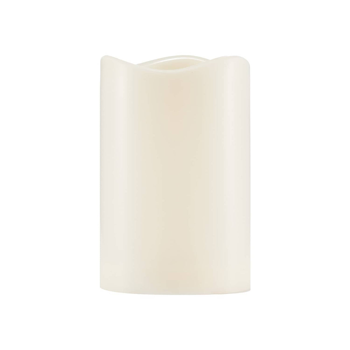 White LED flameless candle with smooth wax-style finish