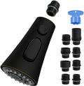 Universal kitchen faucet sprayer head in oil-rubbed bronze with two control buttons