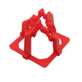Red plastic 1.5in rebar chair spacer, circular center for #4 rebar