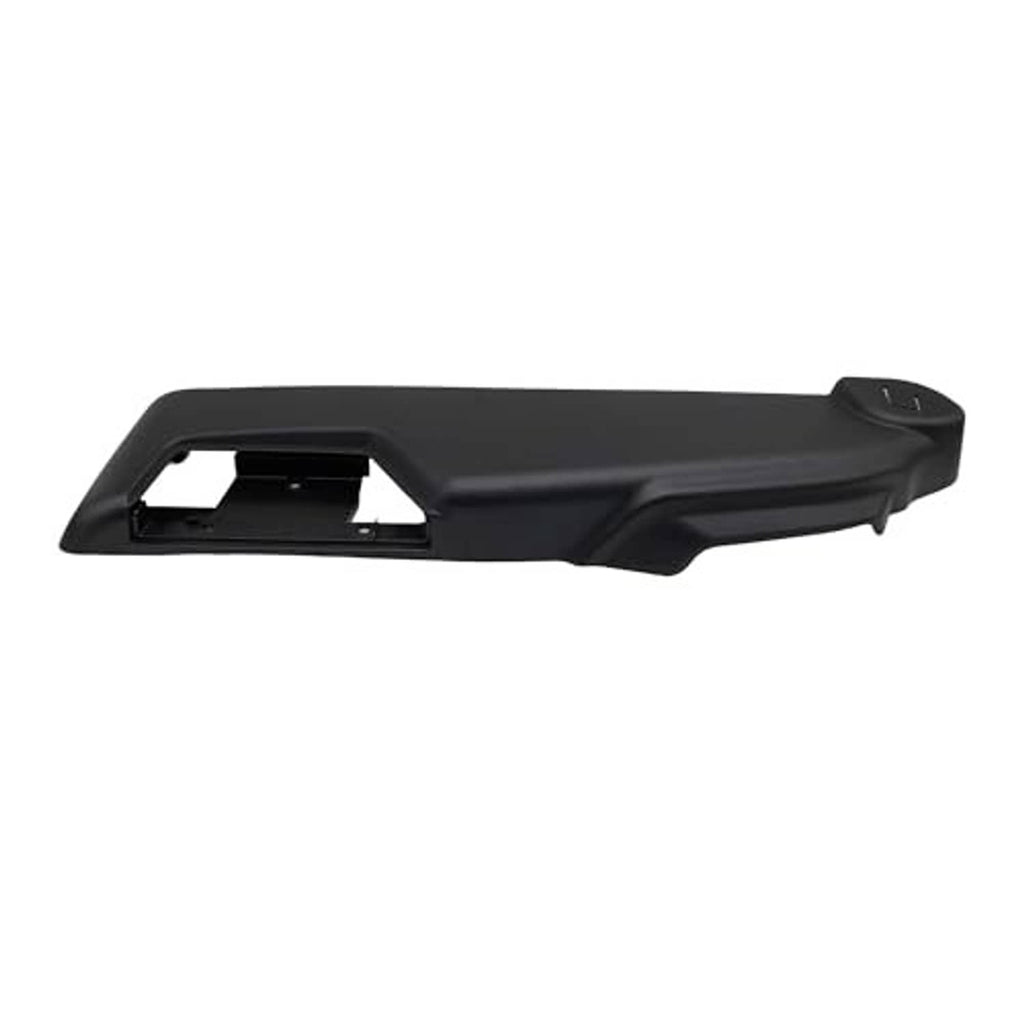 Black front right power seat switch trim bezel panel housing with rectangular cutout