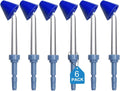 Six-pack blue nasal rinse tips with metal tubes and blue handles
