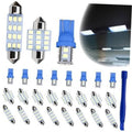 Car LED dome light bulbs set, blue base with ice-blue multi-LED chips